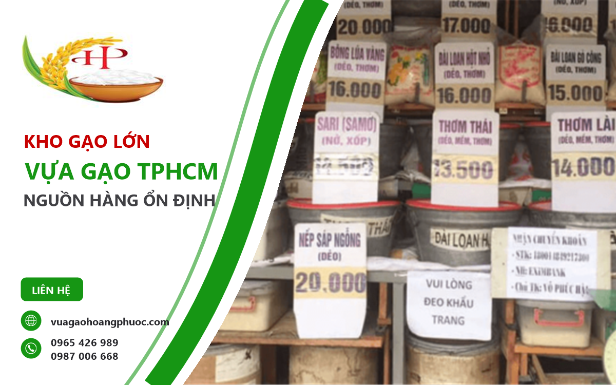 kho gạo lớn tại vựa gạo TPHCM